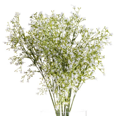 B&Q -  Wildflower Spray Artificial Flower White/green (One Size)