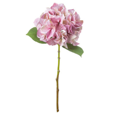 B&Q -  Shabby Hydrangea Artificial Flower Pink (One Size)