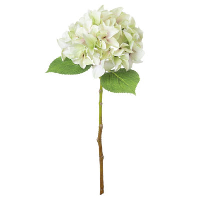 B&Q -  Shabby Hydrangea Artificial Flower Green (One Size)