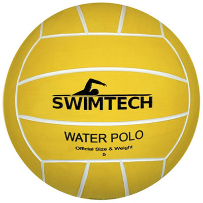 Swimtech Unisex Yellow Water Polo Ball 4 In - Image 4