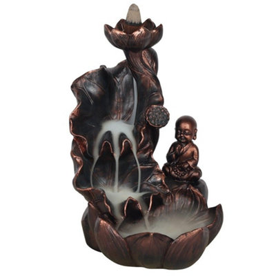  - Something Different Buddha Backflow Incense Burner Brown (One Size)