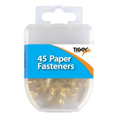 B&Q Tiger Stationery Essential Paper Fasteners (Pack Of 45) Br (One ) Size 45