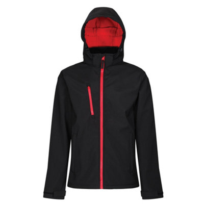 - Regatta Professional Mens 3 Layer Membrane Soft Shell Jacket Black/red (S)