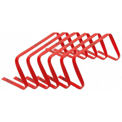Precision Flat Hurdles (Pack Of 6) Red (9In) from B&Q