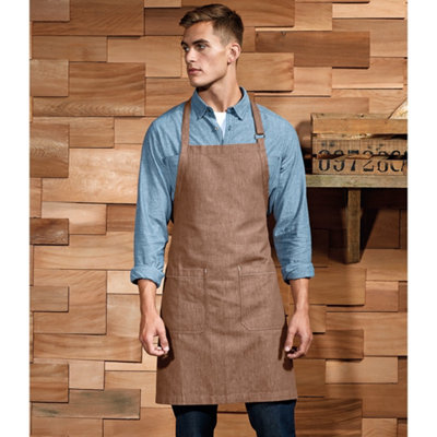  - Premier Organic Cotton Full Apron Brown Denim (One Size)