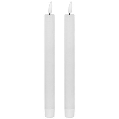 B&Q -  Luxe Collection Natural Glow Electric Candle (Pack Of 2) White (One Size)