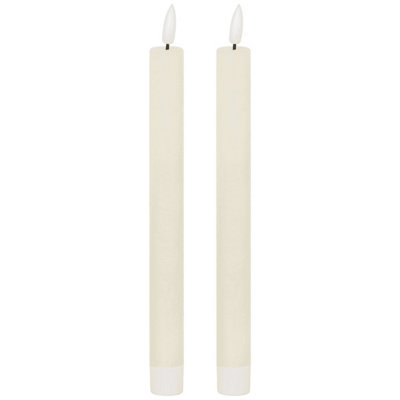B&Q -  Luxe Collection Natural Glow Electric Candle (Pack Of 2) Ivory (One Size)