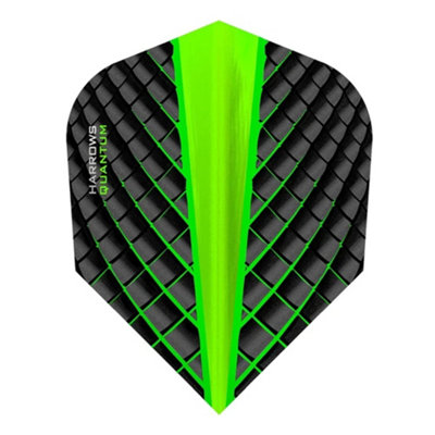 Harrows 100 Micron Quantum Dart Flights Set (Pack Of 3) Charcoal Grey/green (One Size) from B&Q