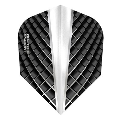 Harrows 100 Micron Quantum Dart Flights Set (Pack Of 3) Charcoal Grey/white (One Size) from B&Q