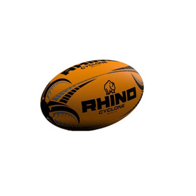 Rhino Cyclone Rugby Ball Fluorescent Orange (5) from B&Q