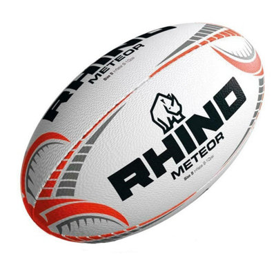 Rhino Meteor Rugby Ball Black/white/red (5)