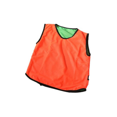  - Precision Unisex Adult Reversible Mesh Training Bib Orange/green (10-14 Years)