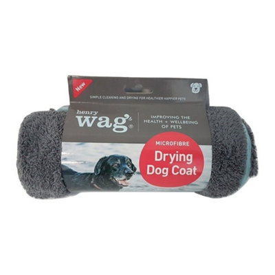Henry Wag Dog Drying Coat Grey (Medium) from B&Q