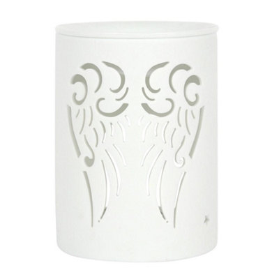 B&Q White Something Different Angel Wings Oil Burner (One ) 12Cm