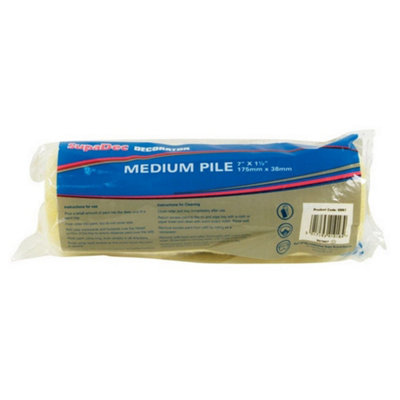 Supadec Medium Pile Paint Roller Sleeve Yellow (One Size)