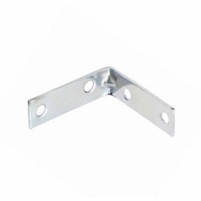 Securit Corner Brace (Pack Of 2) Silver (75mm) from B&Q