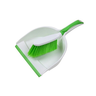 Supahome Deluxe Dustpan And Brush White/green (One Size) from B&Q