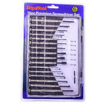Supatool Precision Screwdriver Set Black (One Size) from B&Q