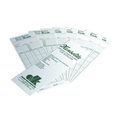  - Henselite Bowls Score Cards (Pack Of 100) White/green (One Size)