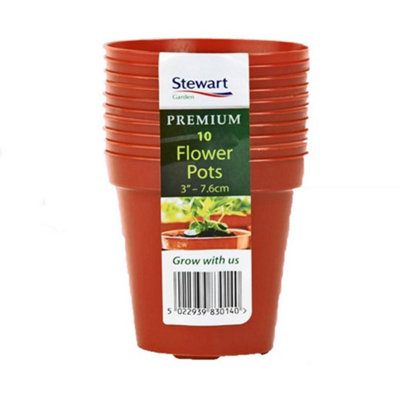 Stewart Plant Pot (Pack Of 10) Terracotta (One Size) from B&Q