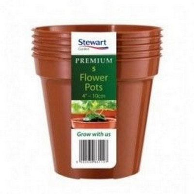 Stewart Plant Pot (Pack Of 5) Terracotta (One Size) from B&Q