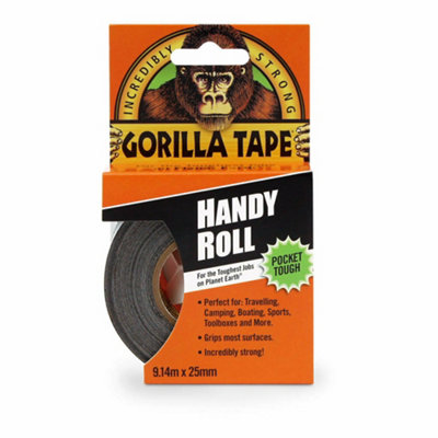  Handy Roll Self Adhesive Tape Black (9.1M X 25mm)