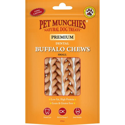 Pet Munchies Buffalo Dental Dog Chew (Pack Of 4) May Vary (M) from B&Q