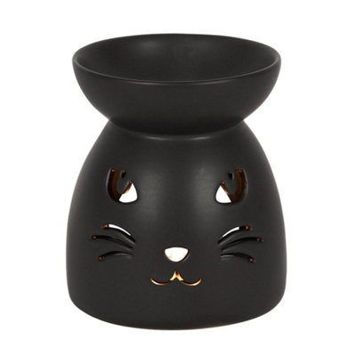 Something Different Cat Oil Burner Black (One Size) from B&Q