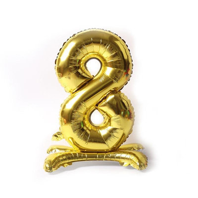 Realmax 8 Number Balloon Gold (One Size) from B&Q