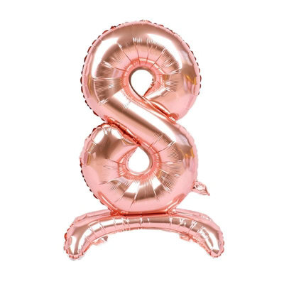 Realmax 8 Number Balloon Rose Gold (One Size) from B&Q