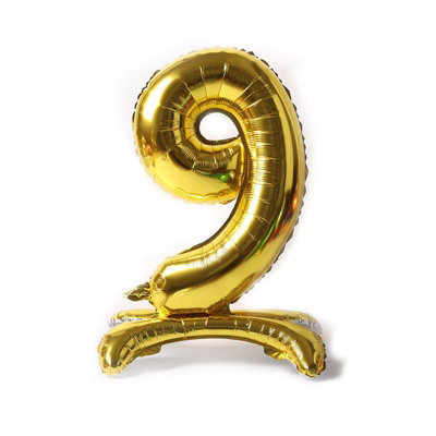 Realmax 9 Number Balloon Gold (One Size) from B&Q