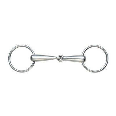 Shires Hollow Mouth Horse Loose Ring Snaffle Bit Light Steel (5In) from B&Q