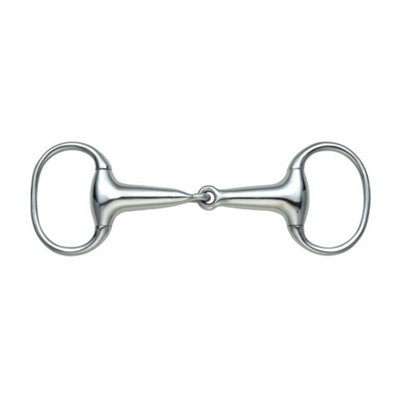 Shires Hollow Mouth Horse Eggbutt Snaffle Bit Light Steel (6In) from B&Q