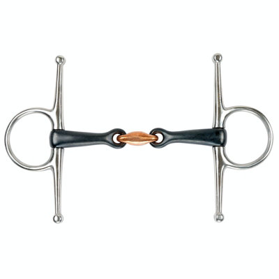 Shires Sweet Iron Lozenge Horse Full Cheek Snaffle Bit Black/silver (6In) from B&Q
