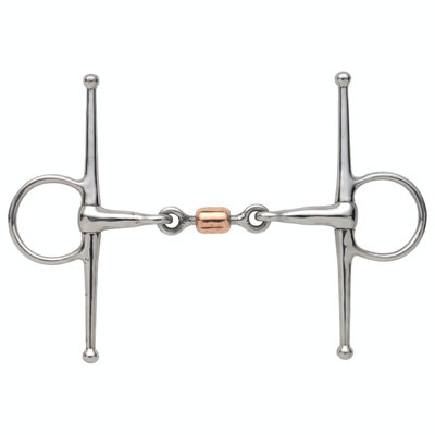 Shires Copper Peanut Horse Full Cheek Snaffle Bit Silver (5.5In) from B&Q