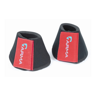 Arma Neoprene Horse Overreach Boots Deep Red/black (Pony) from B&Q