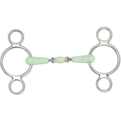 Shires Equikind Peanut Horse 2 Ring Gag Bit Pale Green (5.5In) from B&Q