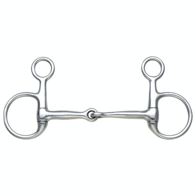 Shires Jointed Horse Hanging Cheek Snaffle Bit Silver (5.5In) from B&Q