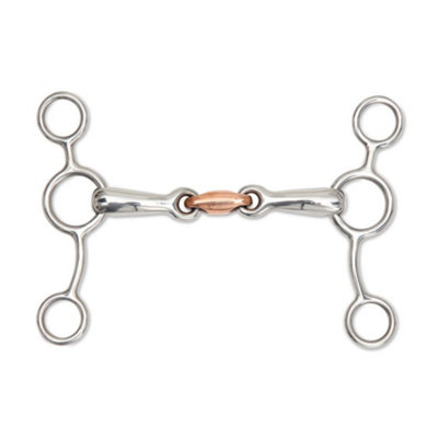 Shires Copper Lozenge Horse Tom Thumb Bit Metallic Silver (5In) from B&Q