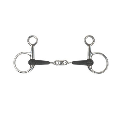 Shires Equikind+ Peanut Link Horse Hanging Cheek Snaffle Bit Black (5.5In) from B&Q