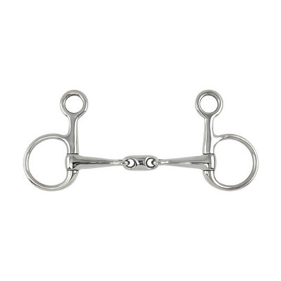 Shires Lozenge Horse Hanging Cheek Snaffle Bit Silver (5.5In) from B&Q