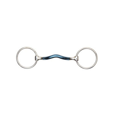 Shires Sweet Iron Mullen Mouth Horse Loose Ring Snaffle Bit Blue (5In) from B&Q