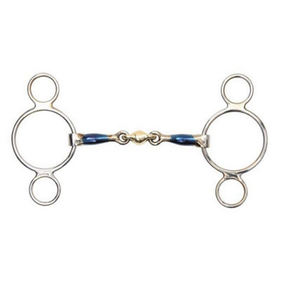 Shires Sweet Iron Lozenge Horse 2 Ring Gag Bit Blue (5.5In) from B&Q
