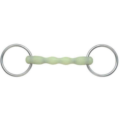 Shires Equikind Ripple Mullen Mouth Horse Loose Ring Snaffle Bit Pale Green (4.5In) from B&Q