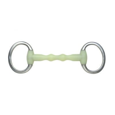 Shires Equikind Ripple Mullen Mouth Horse Eggbutt Snaffle Bit Pale Green (4.5In) from B&Q