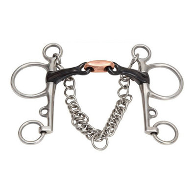Shires Sweet Iron Double-Jointed Horse Pelham Bit Black (5.5In) from B&Q