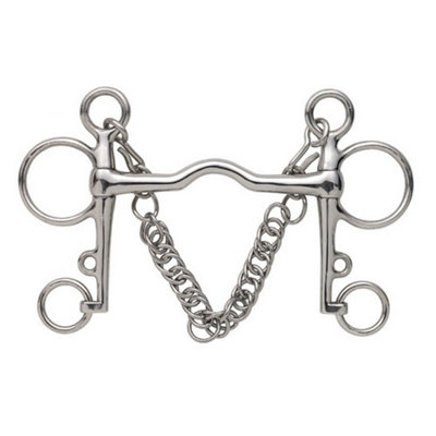 Shires Ported Horse Pelham Bit Silver (5.5In) from B&Q