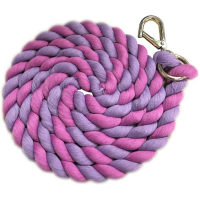 Shires Two Tone Horse Lead Rope Pink/lilac (One Size) from B&Q