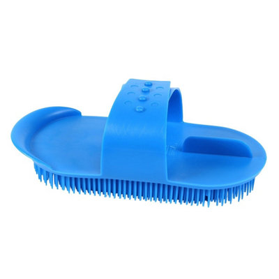  - Shires Plastic Horse Curry Comb Blue (One Size)