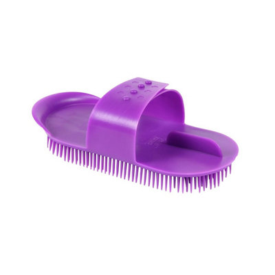  - Shires Plastic Horse Curry Comb Purple (One Size)